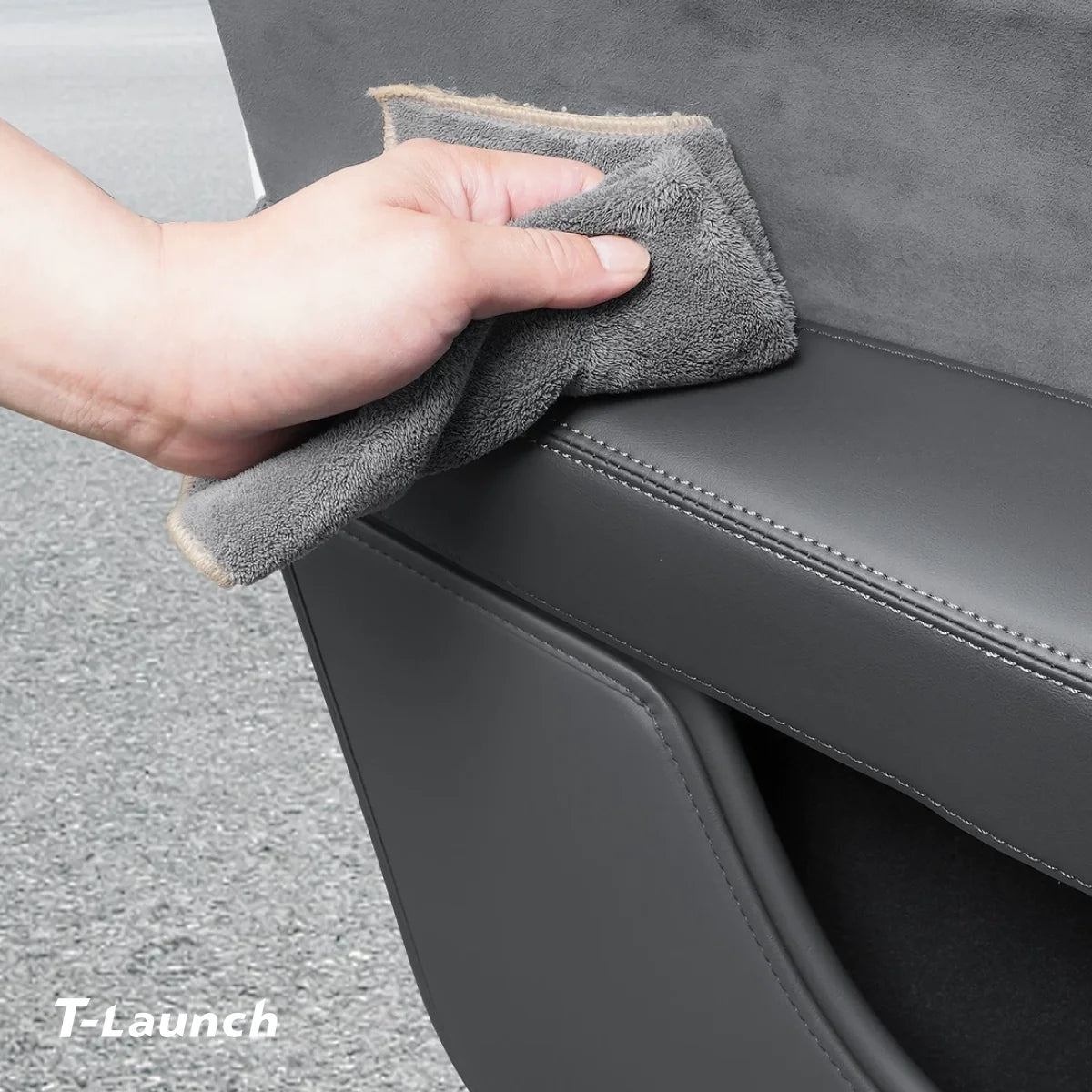Nappa Leather Door Armrest Pads for Tesla Model Y L 2026+