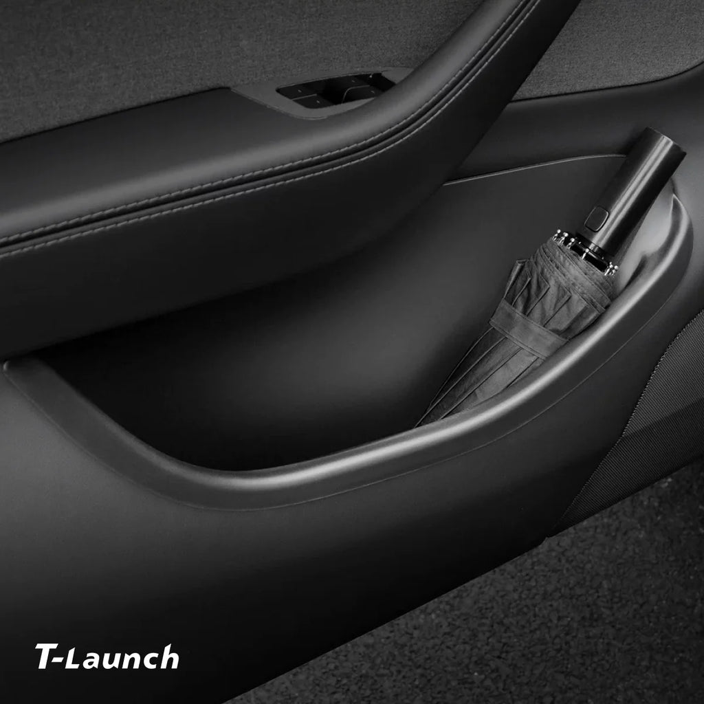 TPE Door Pocket Storage Box with Emergency Release Pull Ring for Tesla Model Y/Y L 2025+