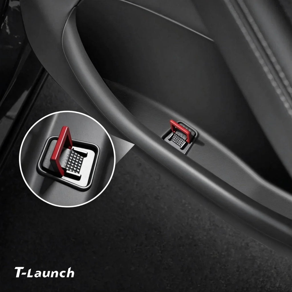 TPE Door Pocket Storage Box with Emergency Release Pull Ring for Tesla Model Y/Y L 2025+
