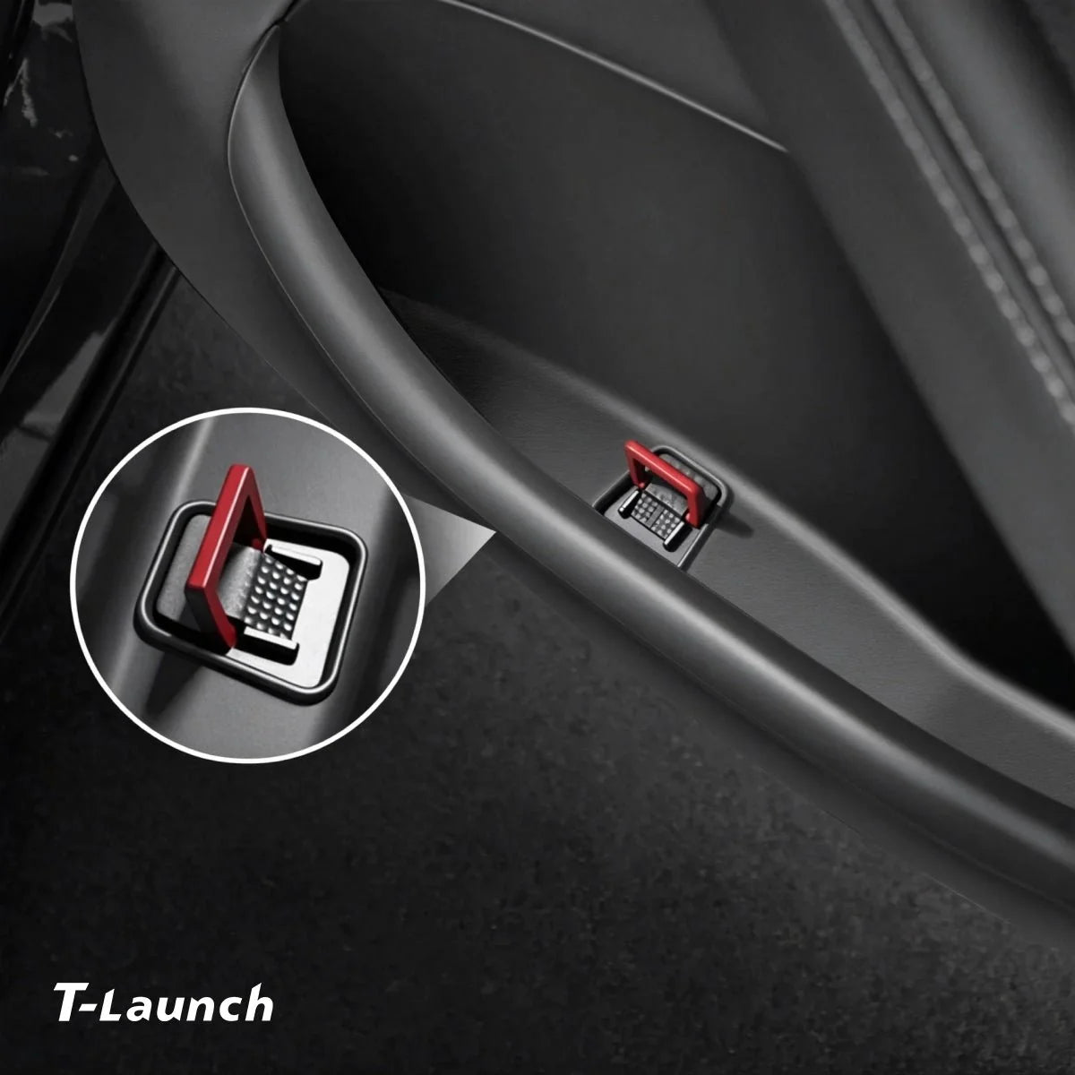 TPE Door Pocket Storage Box with Emergency Release Pull Ring for Tesla Model Y/Y L 2025+
