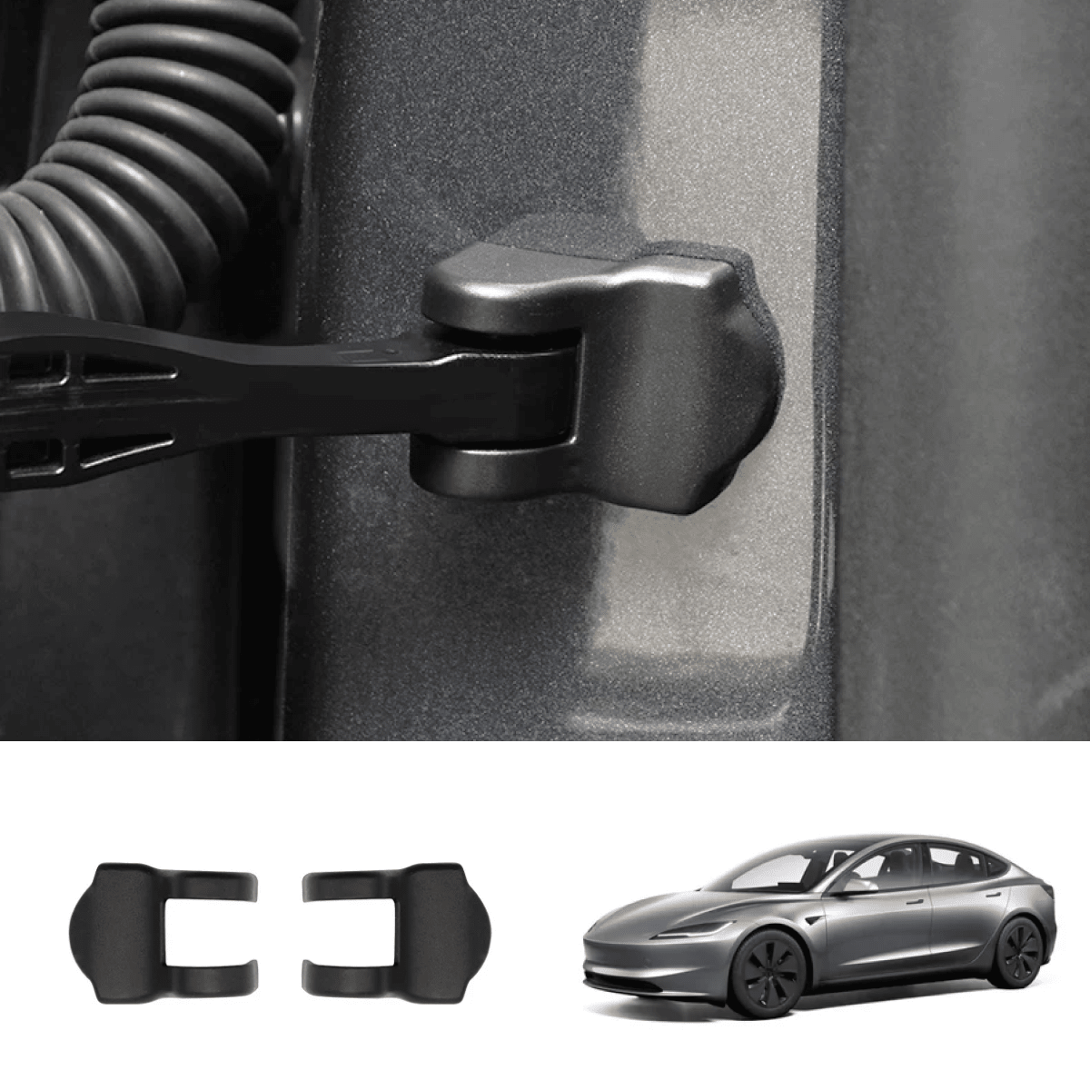 TPE Door Stopper Anti-Rust Protector Cover for Tesla Model 3/Y 2017+