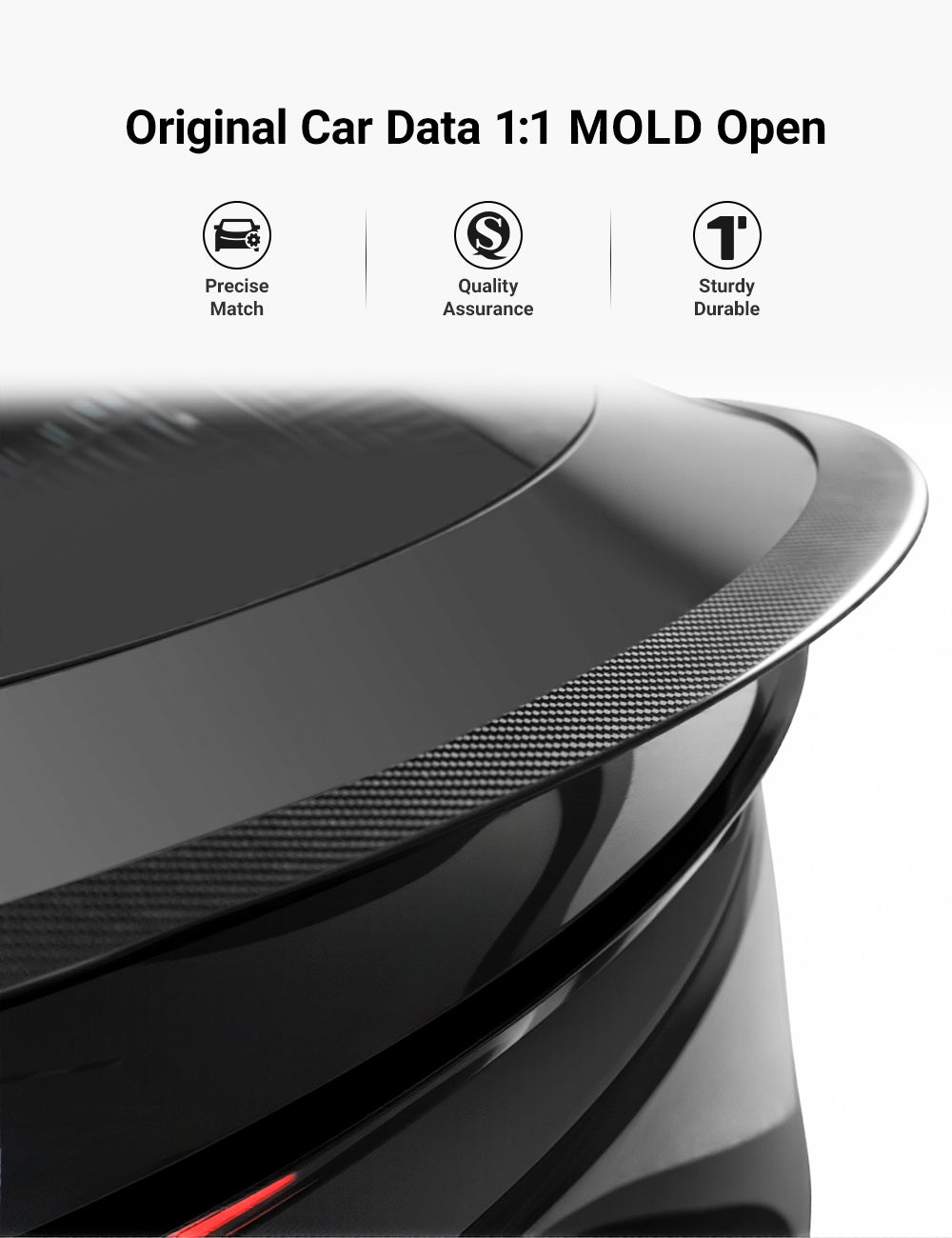 Performance Style Dry Carbon Fiber Spoiler for Model Y Juniper 2025+ | Miroken