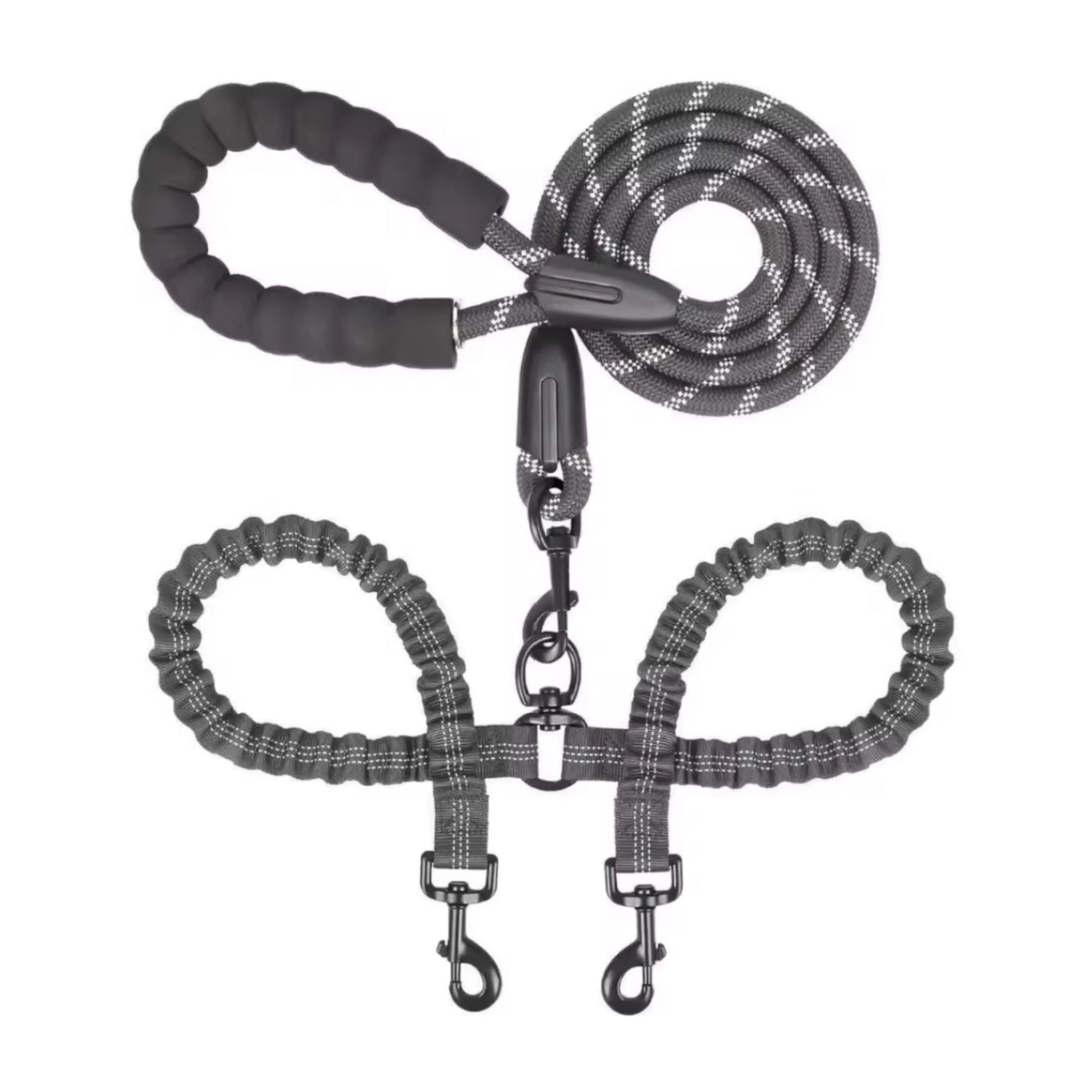 Dual Dog Lead Rope â Shock Absorbing Double Dog Leash with Comfort Handle