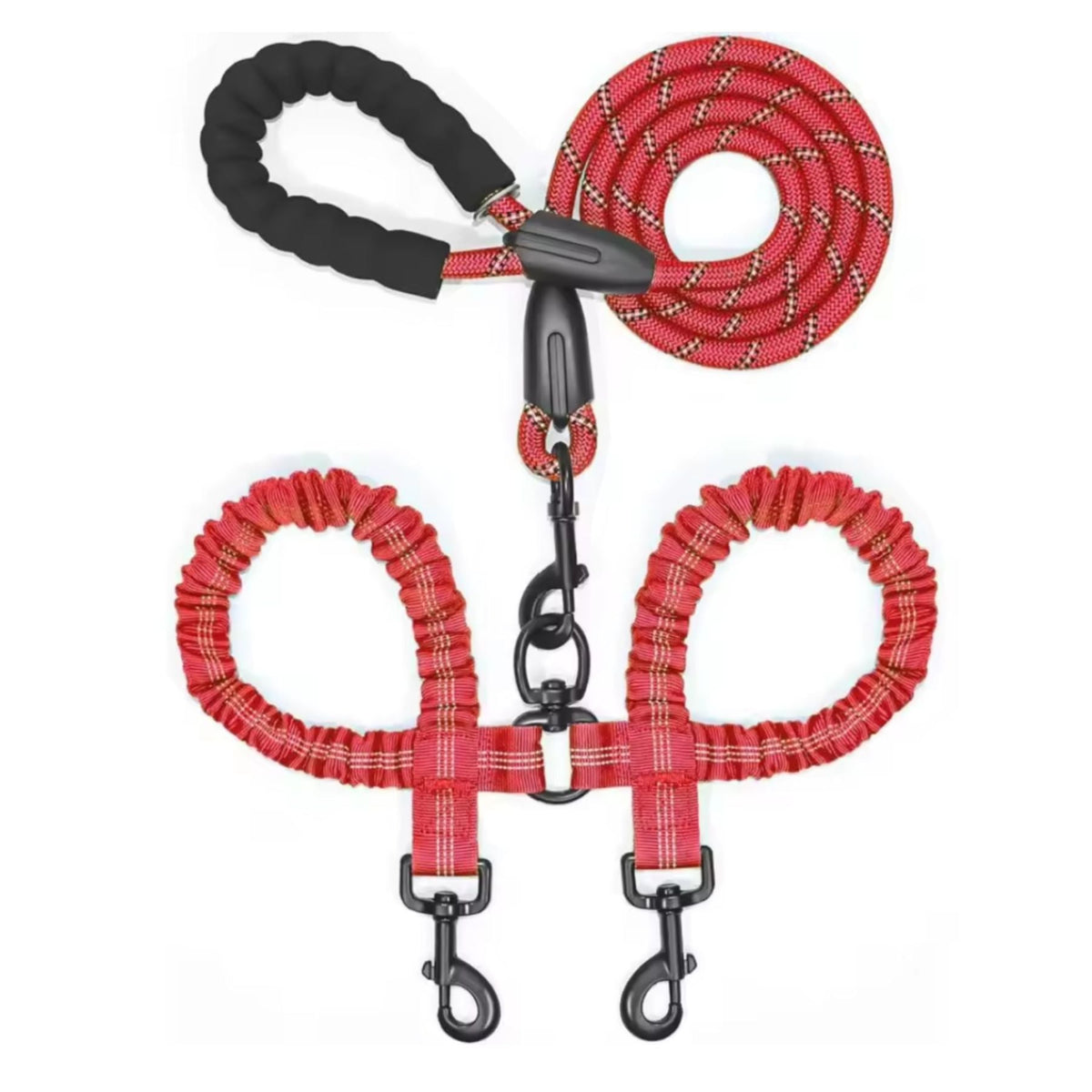 Dual Dog Lead Rope â Shock Absorbing Double Dog Leash with Comfort Handle