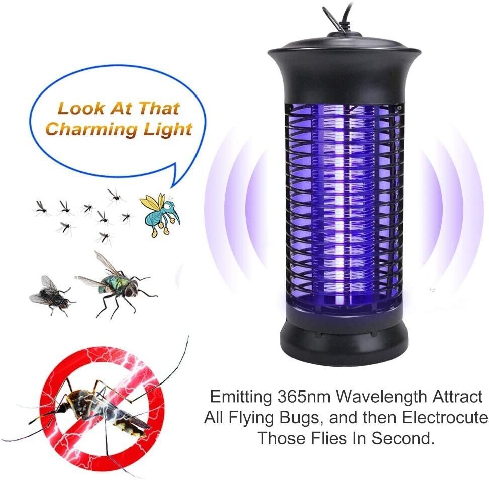 Electric Bug Zapper UV Light Mosquito Killer Lamp for Indoor & Outdoor Use