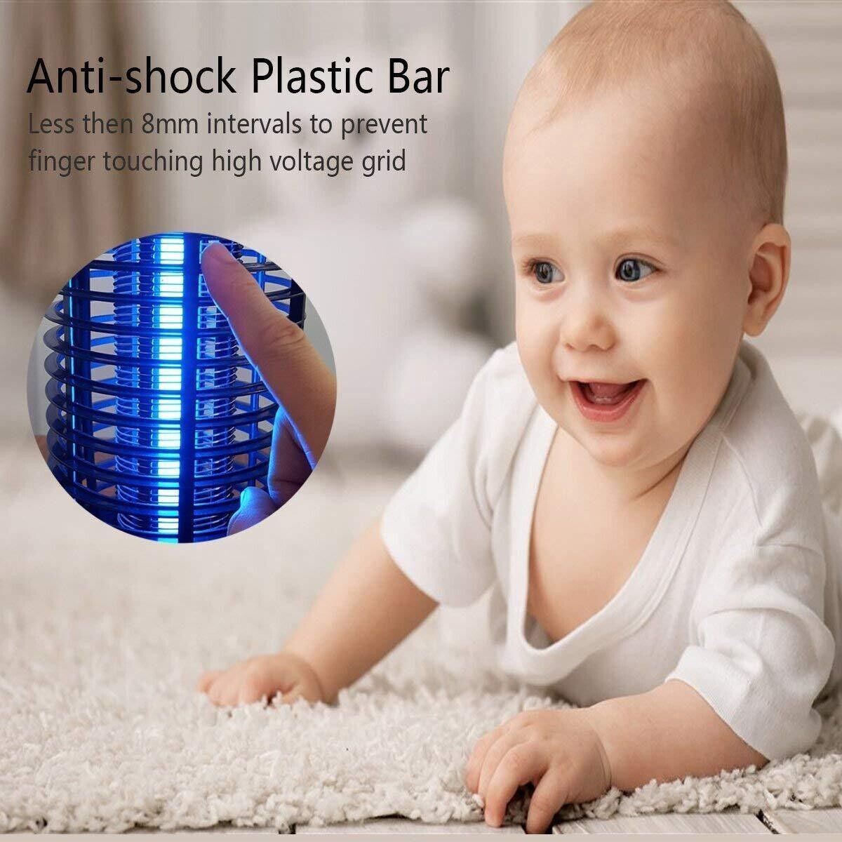 Electric Bug Zapper UV Light Mosquito Killer Lamp for Indoor & Outdoor Use