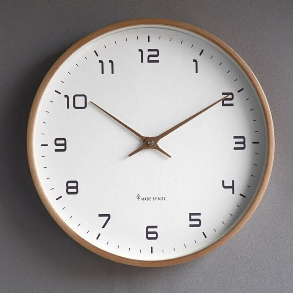 Elegant Scandinavian Large Wall Clock with Silent Quartz Movement | Minimalist Decor for Home and Office