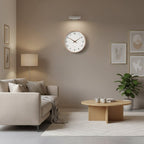 Elegant Scandinavian Large Wall Clock with Silent Quartz Movement | Minimalist Decor for Home and Office