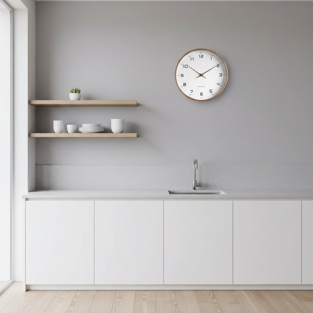 Elegant Scandinavian Large Wall Clock with Silent Quartz Movement | Minimalist Decor for Home and Office