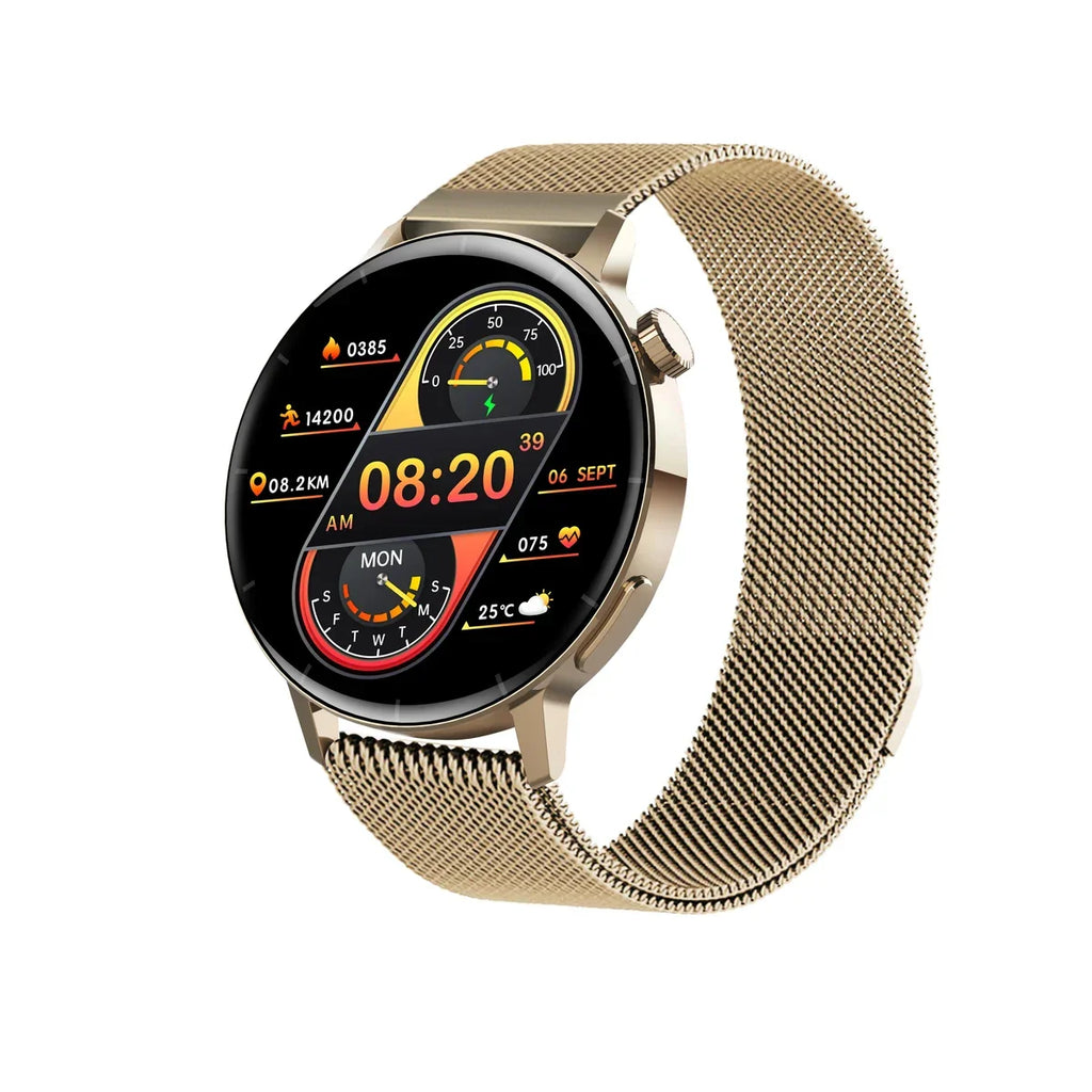 F22R Smart Watch - Bluetooth Calling Round Display Fitness Tracker