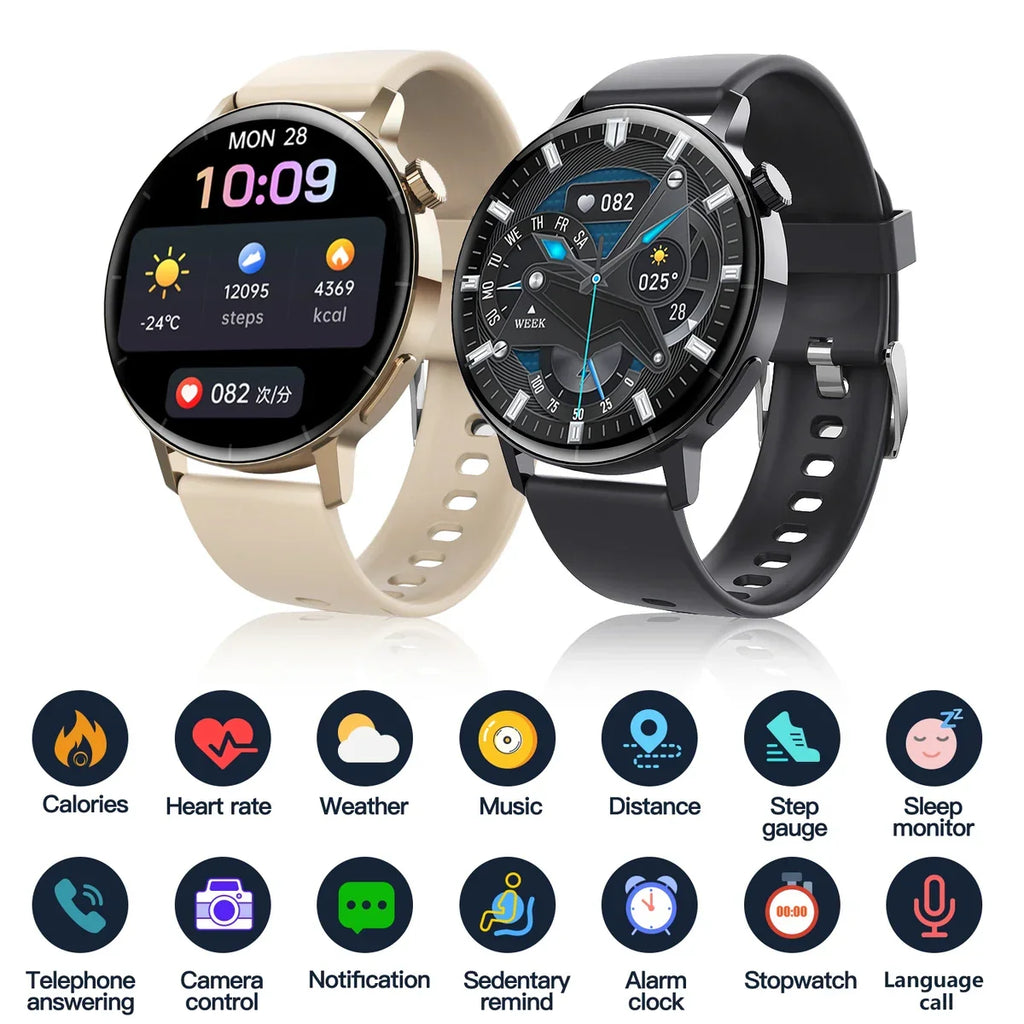 F22R Smart Watch - Bluetooth Calling Round Display Fitness Tracker