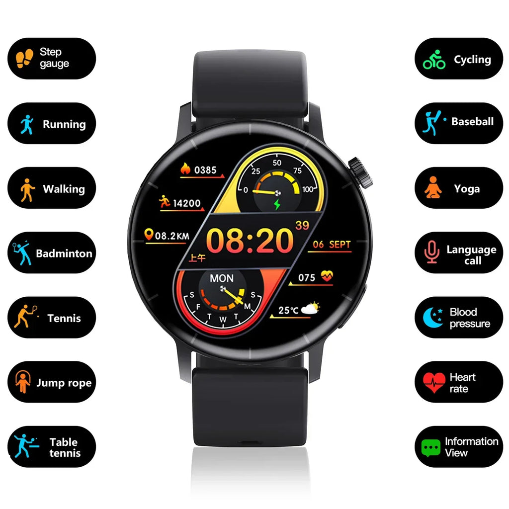 F22R Smart Watch - Bluetooth Calling Round Display Fitness Tracker