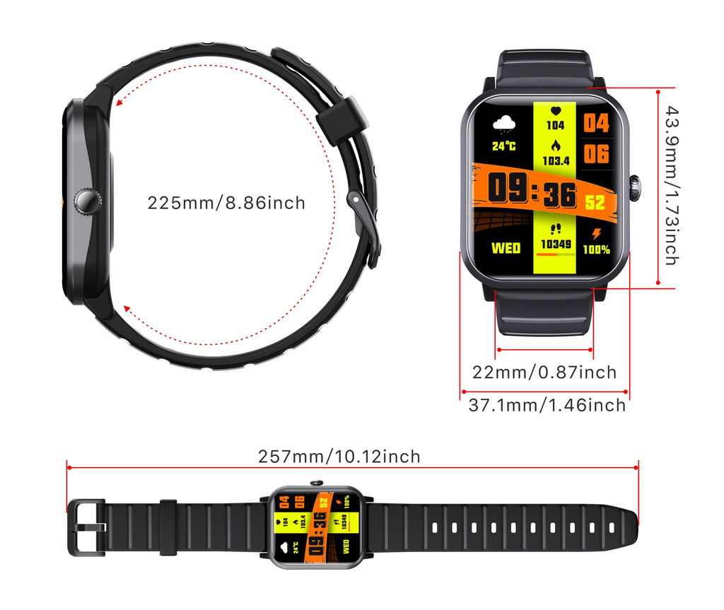 F33 Smart Watch – 1.90-inch HD Display Fitness Tracker with 50 Sports Modes