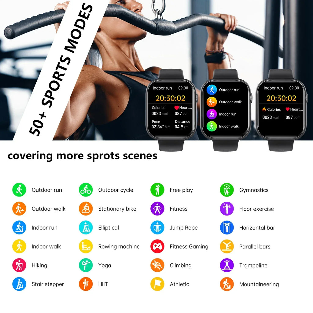 F58 Smart Watch – Bluetooth Calling 2.1-inch HD Display Fitness Tracker