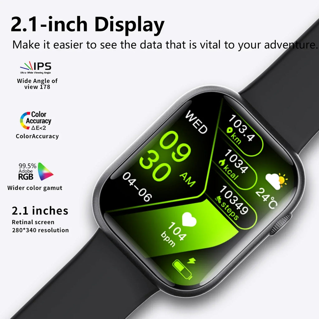 F58 Smart Watch – Bluetooth Calling 2.1-inch HD Display Fitness Tracker