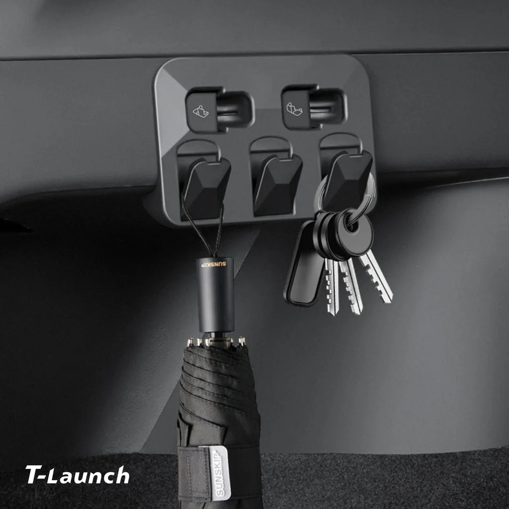 Hidden Foldable Trunk Hooks for Tesla Model Y 2021-2024