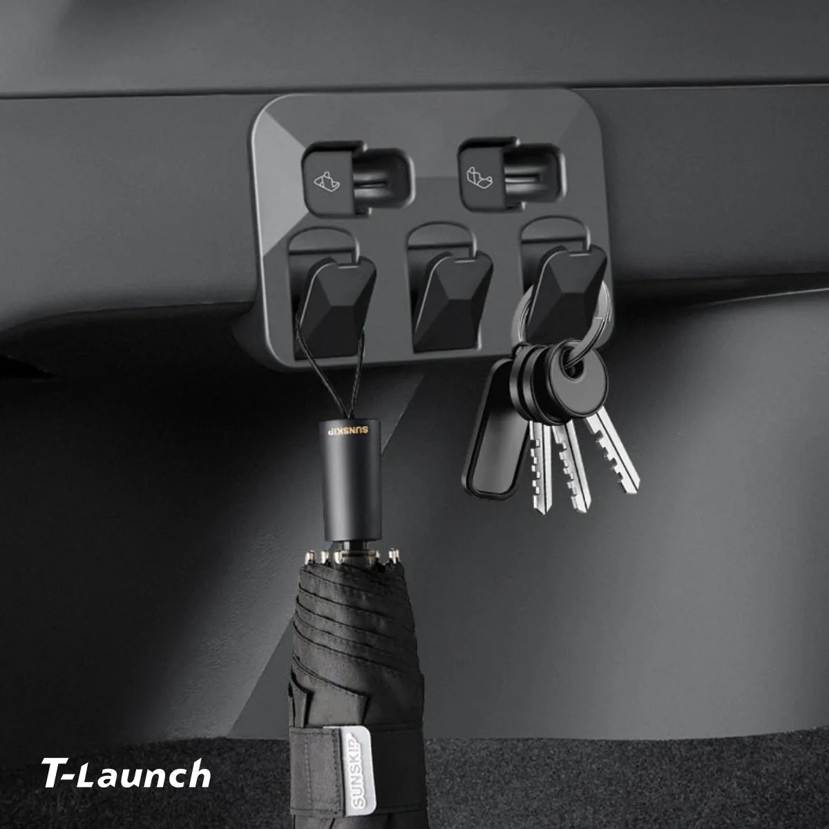 Hidden Foldable Trunk Hooks for Tesla Model Y 2021-2024