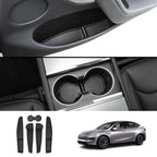 TPE Door Pocket & Cup Holder Liners for Tesla Model Y L 2026+