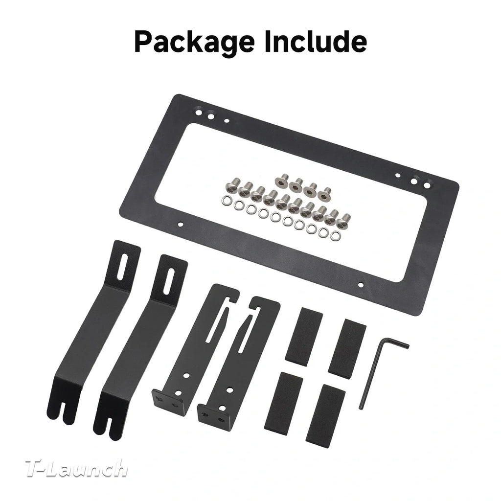 No Drill Anti-theft Front License Plate Holder For Tesla Model 3/Y(2017-2023), Front License Plate Bracket Mounting Kit