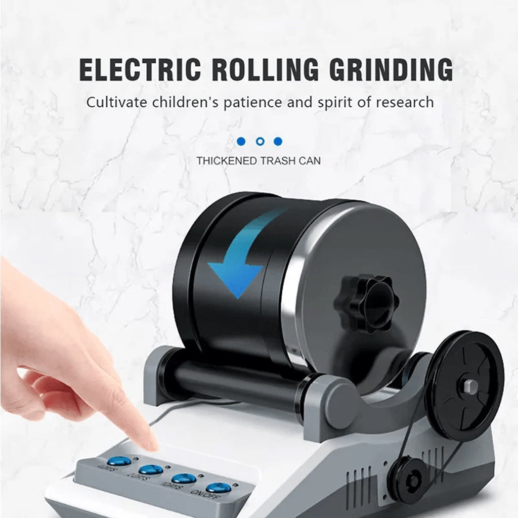 GemMaster | Rock Tumbler Kit with Quiet Operation & Leak-Proof Design | Ideal for Beginners & Educational Fun