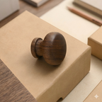 Sleek Minimalist Walnut Wood Cabinet Pulls