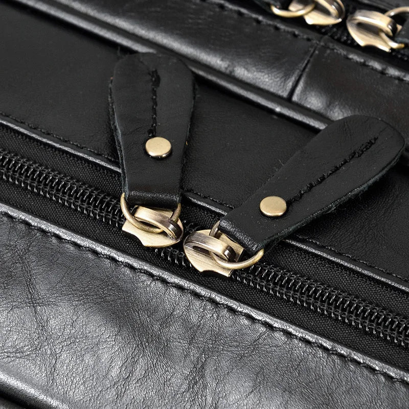 Multifunctional Large Capacity Genuine Leather Vintage Handbag