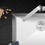 Infinity Edge Steel Artisanal Brushed Kitchen Sink