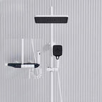 Full Copper Digital Display Piano Key Shower Set