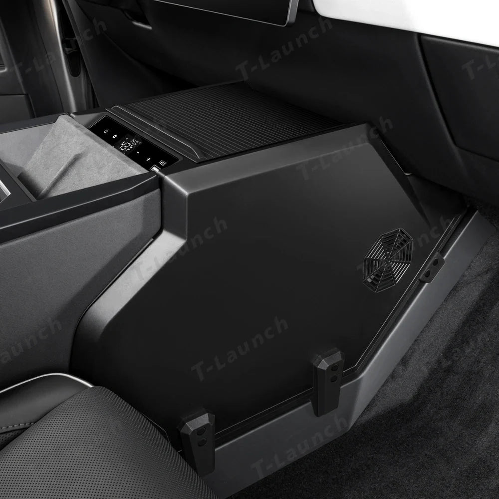Cybertruck Center Console Floor Refrigerator-T-Launch Cyberfreezer