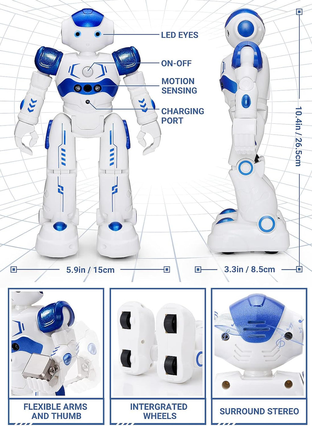 Interactive Robot Toy | Remote Control & Gesture Activation for Fun Learning