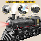 Interactive Train Set | Battery-Powered Electric Locomotive with Lights & Sounds | Realistic Steam Effects for Endless Fun