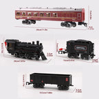 Interactive Train Set | Battery-Powered Electric Locomotive with Lights & Sounds | Realistic Steam Effects for Endless Fun