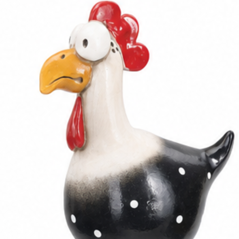 Hand-Painted Resin Chicken Garden Decor with Dangling Legs