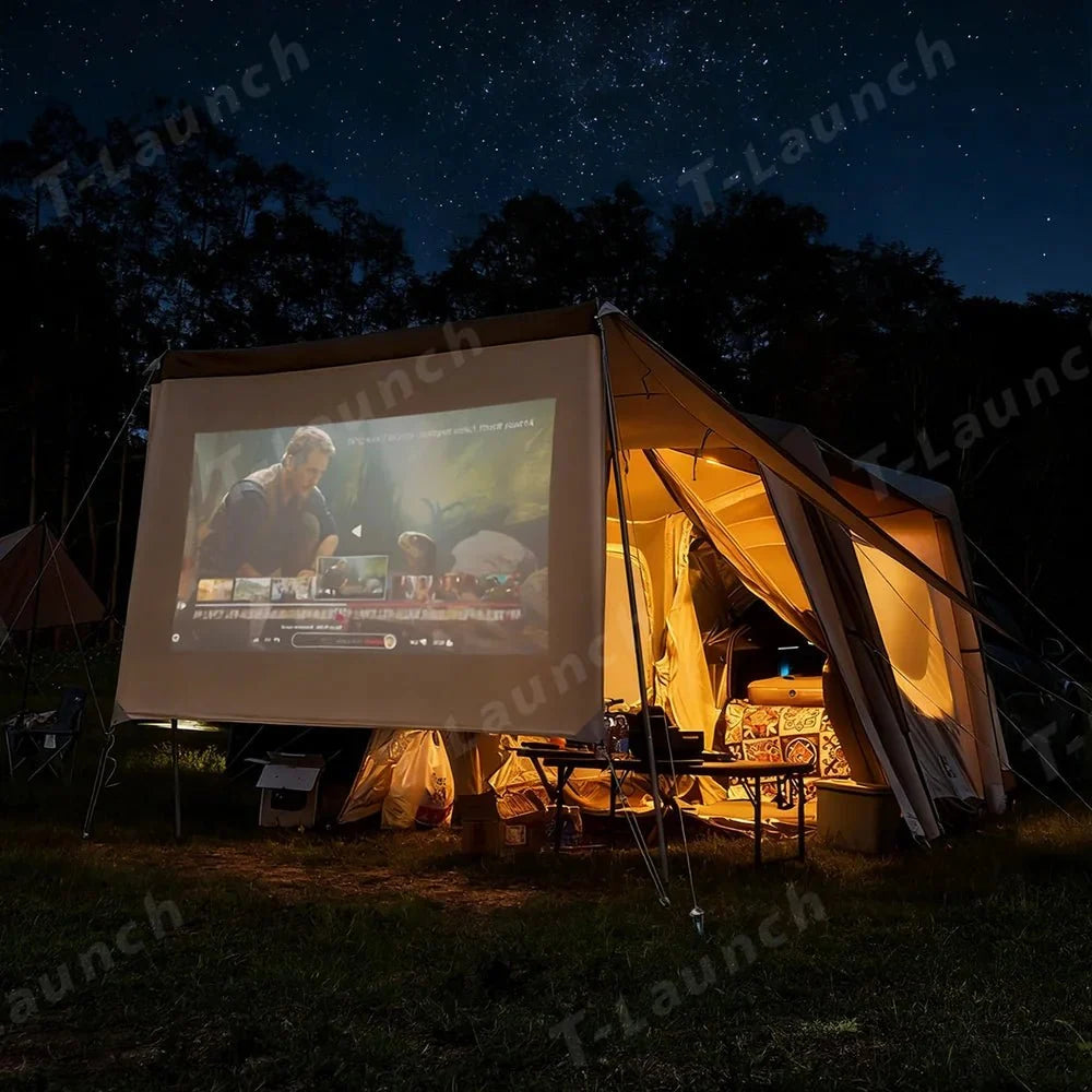 Inflatable Tailgate Camping Tent with Projection Screen for Tesla Model 3/Y/S/X