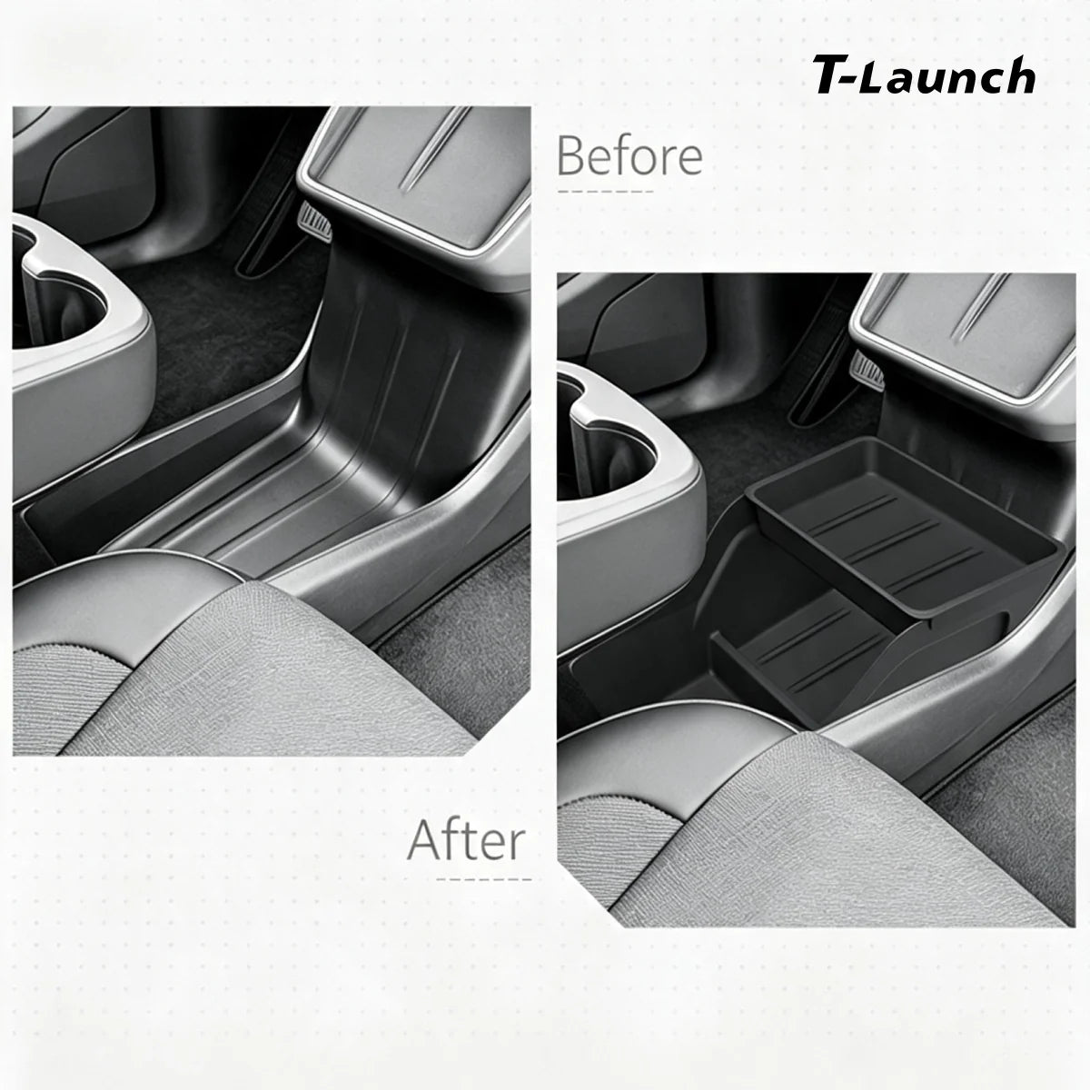 Center Console Lower Storage Organizer Tray for Tesla Model Y Standard 2025+