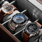 Legacy Walnut Watch Collection Box With Glass Top