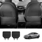 Nappa Leather Front Seat Back Kick Protectors for Tesla Model 3/Y/Y L 2024+ (2 PCS)