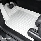 White All-Weather TPE Floor Mats for Tesla Model Y L 2026+