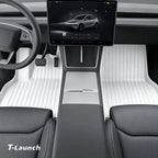 White All-Weather TPE Floor Mats for Tesla Model Y L 2026+