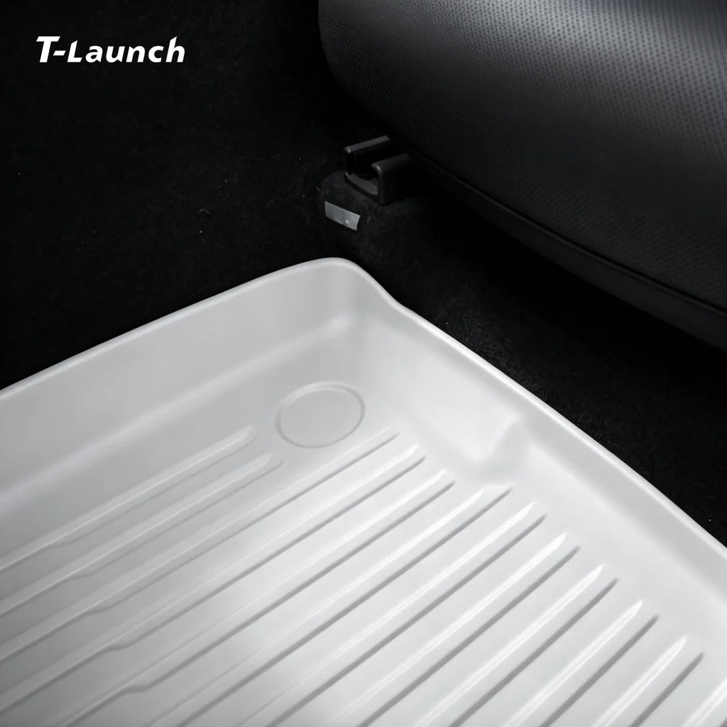 White All-Weather TPE Floor Mats for Tesla Model Y L 2026+