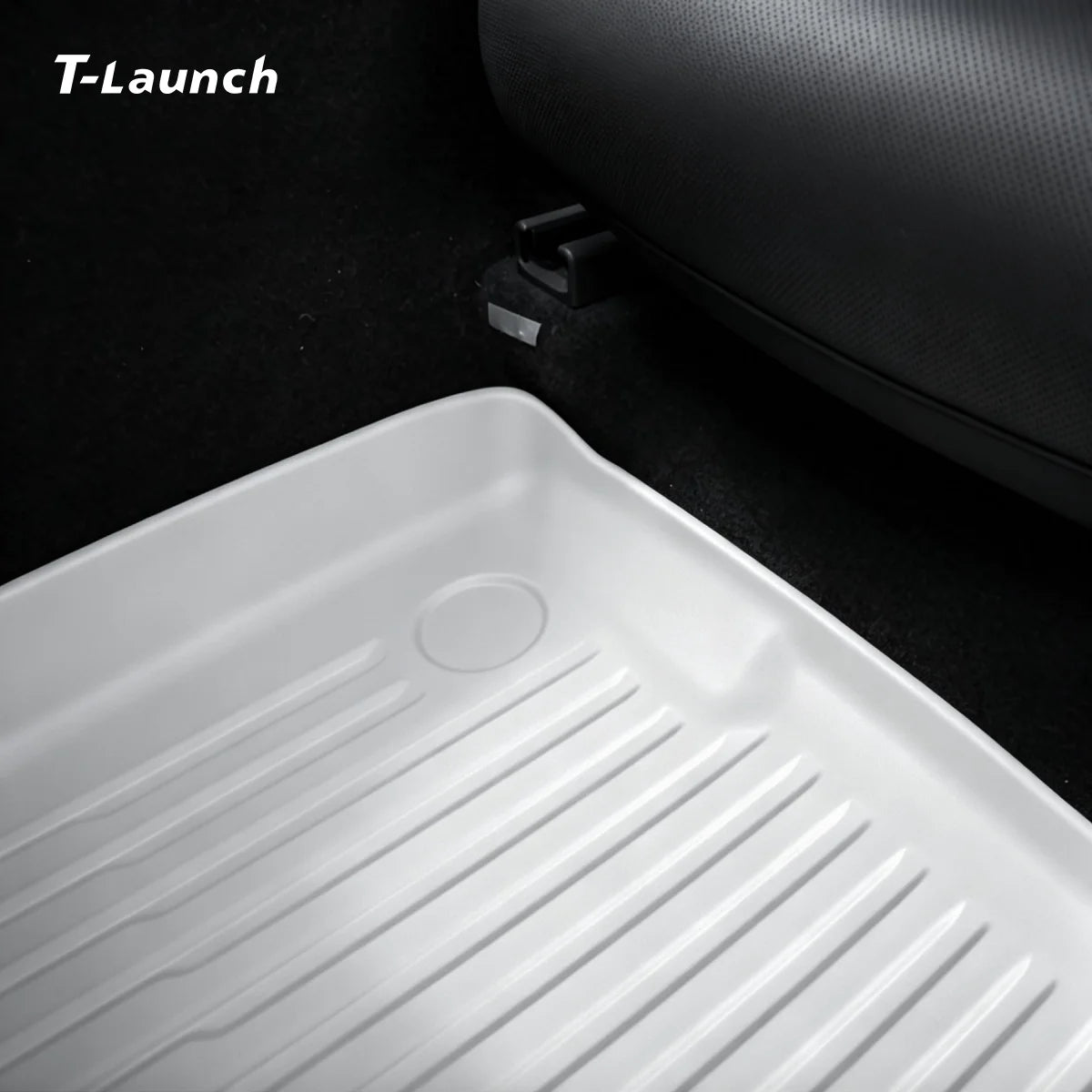White All-Weather TPE Floor Mats for Tesla Model Y L 2026+