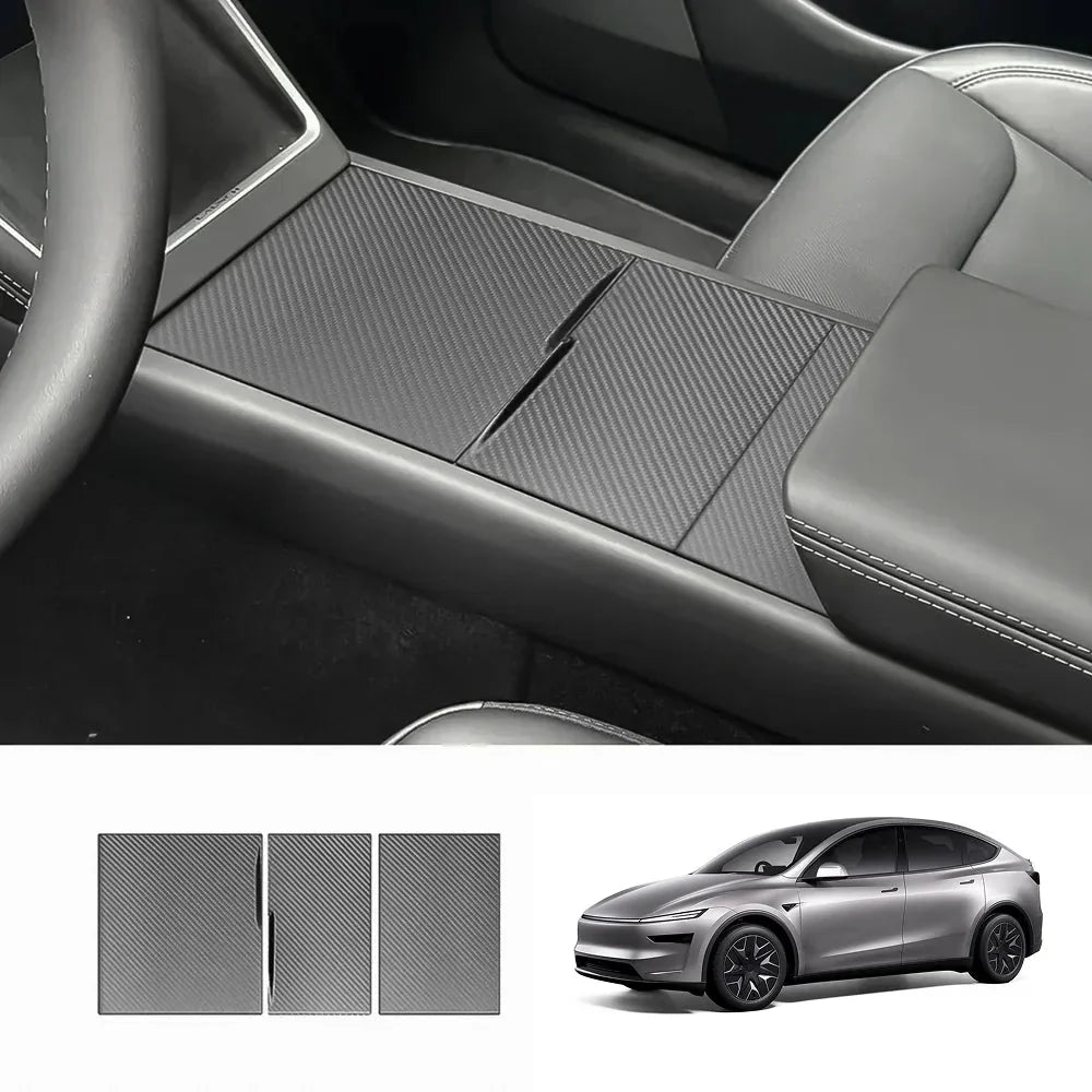 [Real Carbon Fiber] Center Console Panel Cover for Tesla Model YL 2026+