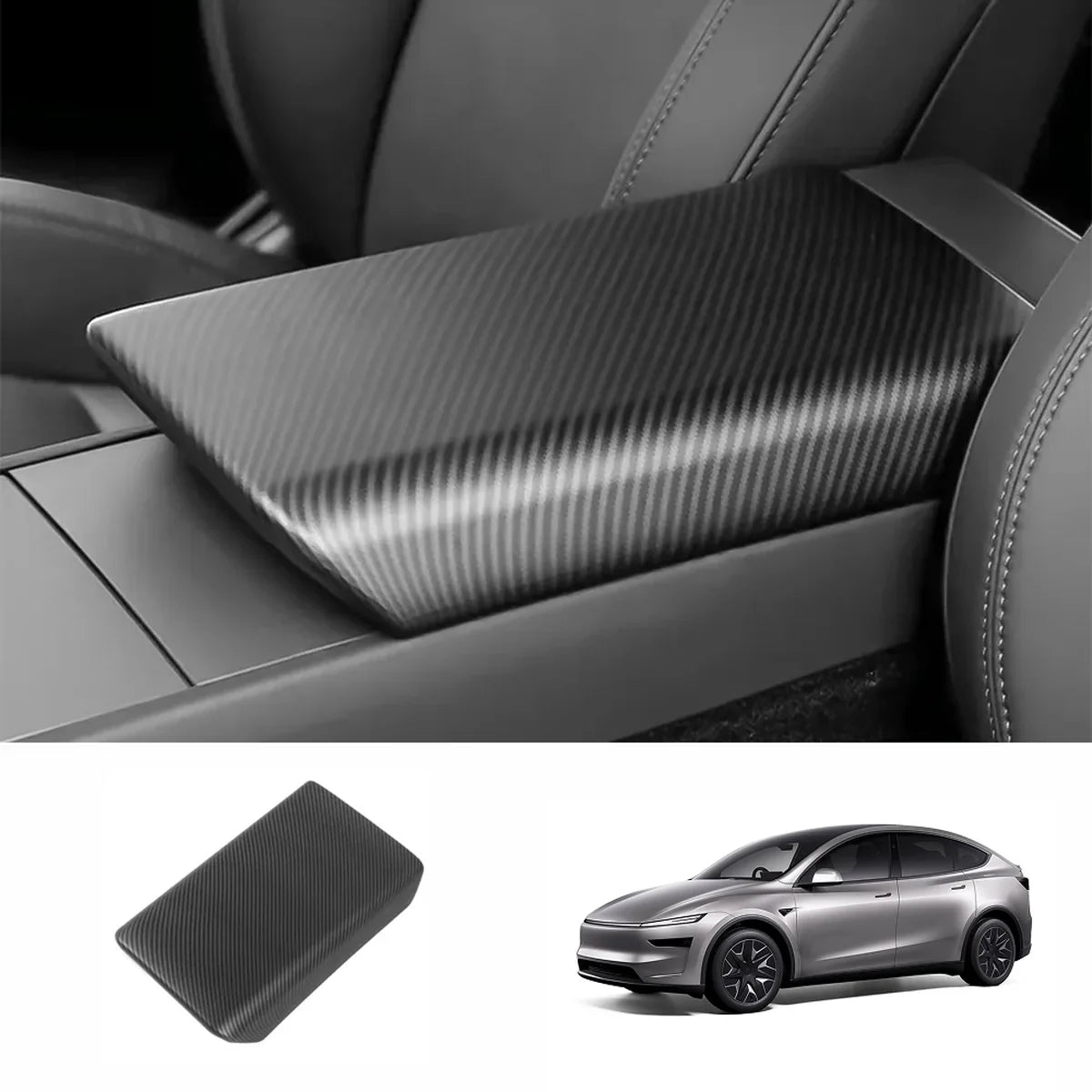 [Real Carbon Fiber] Armrest Cover for Tesla Model Y L 2026+