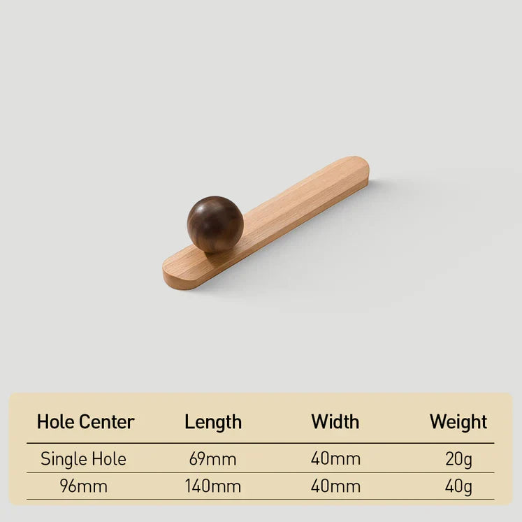 Organic Modern Natural Wood Cabinet Pulls
