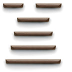 Sleek Minimalist Walnut Wood Cabinet Pulls