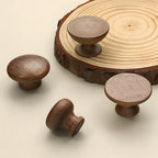 Sleek Minimalist Walnut Wood Cabinet Pulls