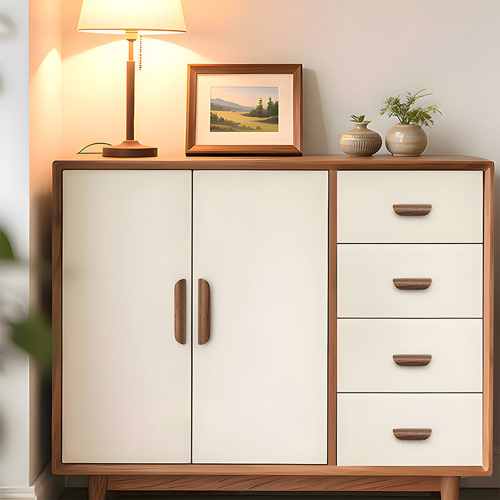 Sleek Minimalist Walnut Wood Cabinet Pulls