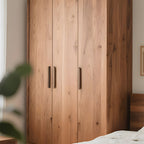 Sleek Minimalist Walnut Wood Cabinet Pulls
