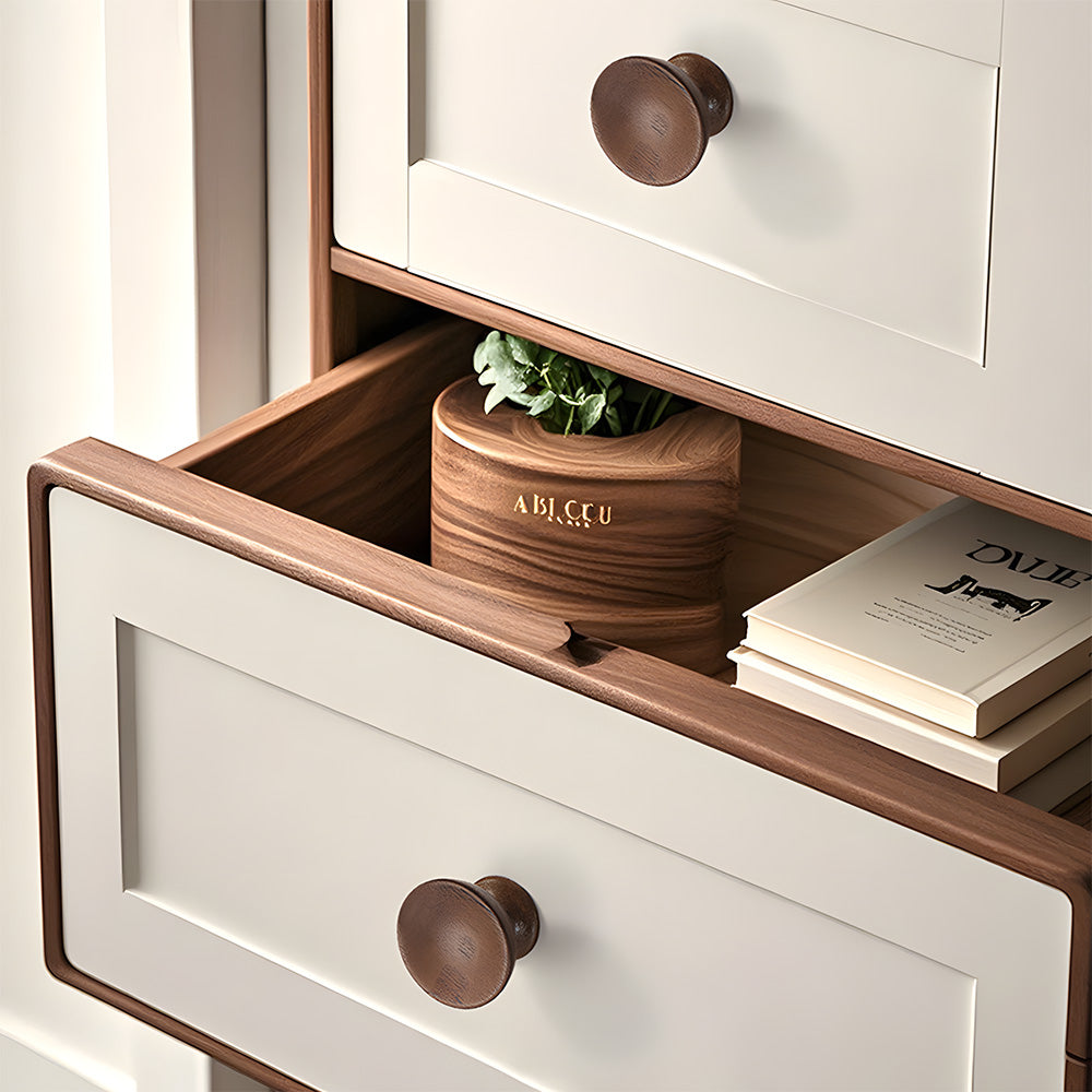 Sleek Minimalist Walnut Wood Cabinet Pulls