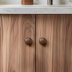 Sleek Minimalist Walnut Wood Cabinet Pulls